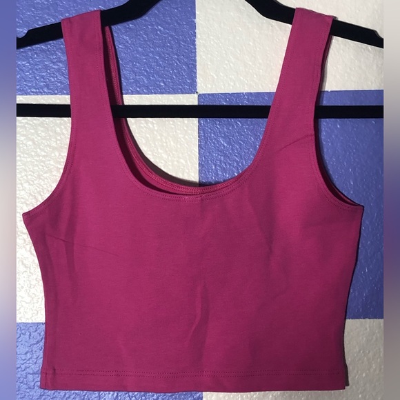 NWOT American Apparel Barbie Pink Crop Top Tank - Size XS BUNDLE FOR DISC - Picture 2 of 5